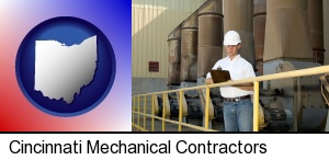 Cincinnati, Ohio - a mechanical contractor inspecting an industrial ventilation system